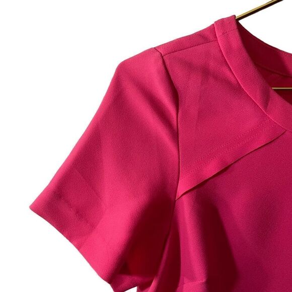 Banana Republic Flounce Dress Kismet Pink Size 4P - Picture 5 of 14